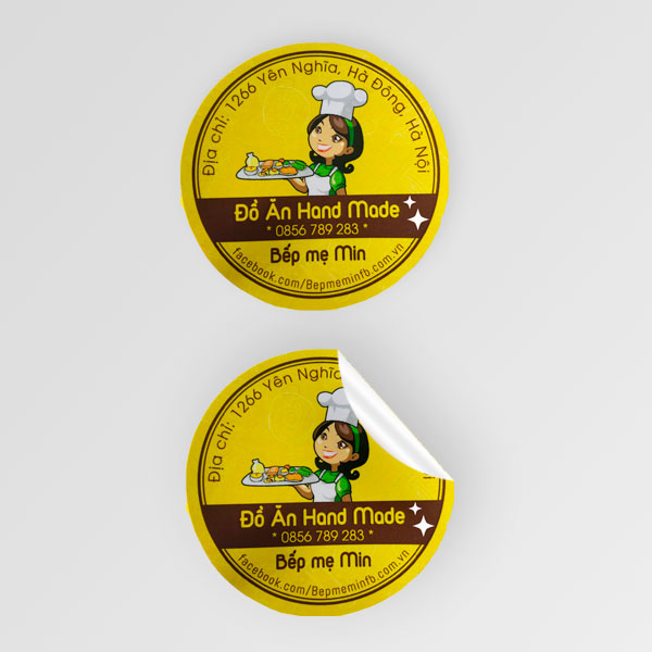 Mẫu in tem nhãn decal, sticker dán sản phẩm cắt bế hình thù theo yêu cầu lấy ngay tại PrintXpress